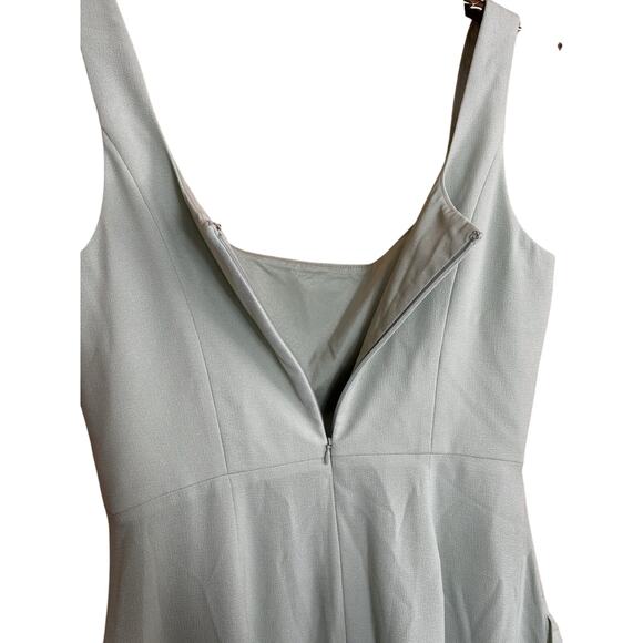 Dress the Population Charlene Ruffle Gown Dress Sage Green Large Wedding - Picture 11 of 13